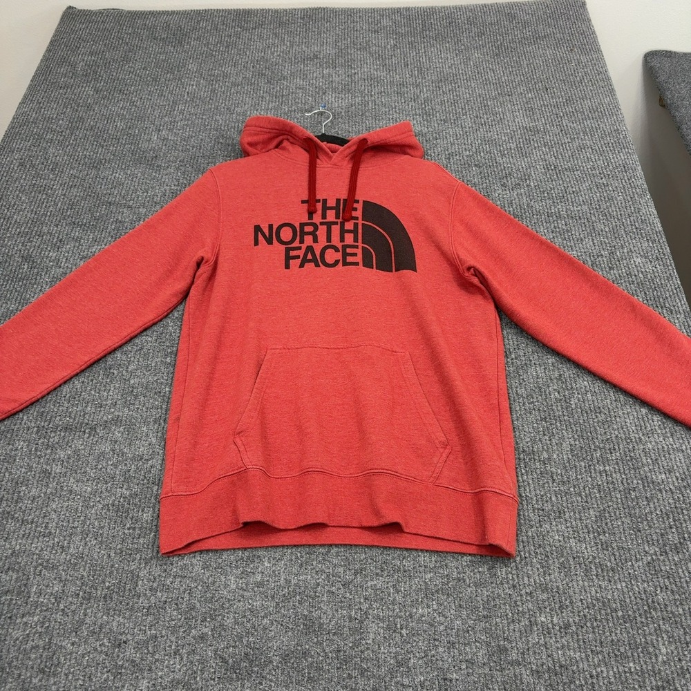 The North‎ Face Hoodie Mens M Red Cotton Polyester Logo Pullover Gorpcore